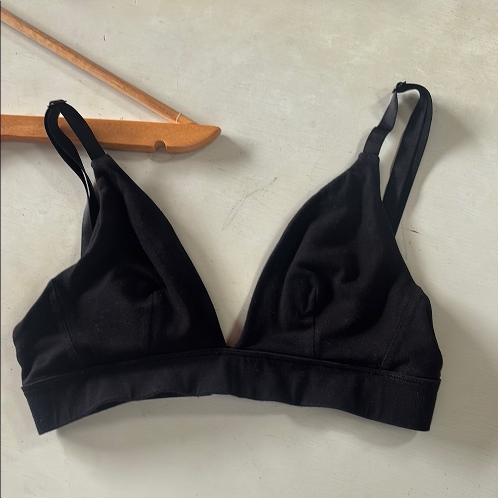 Organic Basics Black Triangle Core Bralette